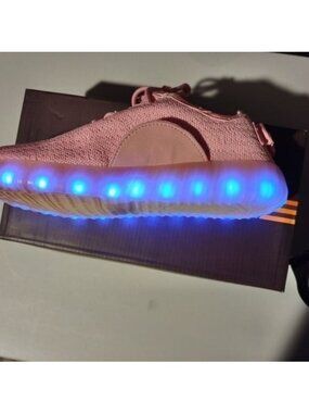 Light-Up Pink LED Sneakers W/USB Charging-SIZE: 9.